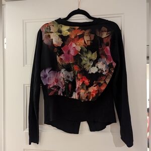 Ted Baker Cardigan with florals in the back - size 2